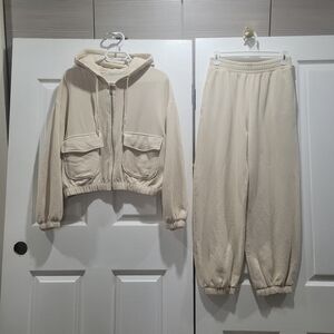 Oak+Fort Cozy Fleece Sweats Set,Zip up Hoodie & Joggers